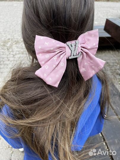 Заколка автомат бант резинка для волос
