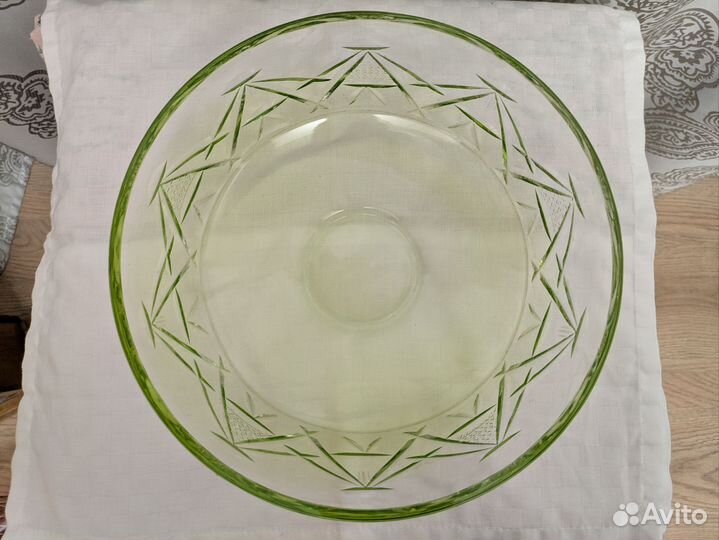 Салатник, вазы для фруктов цветное стекло СССР