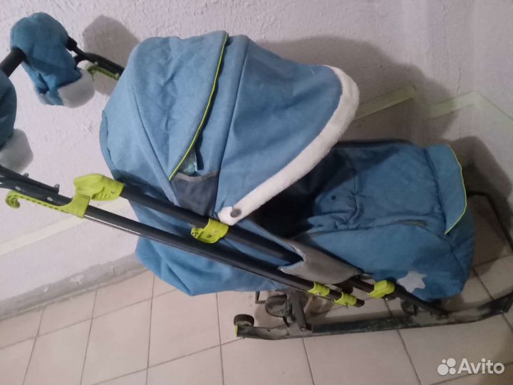 Детские санки коляска ника