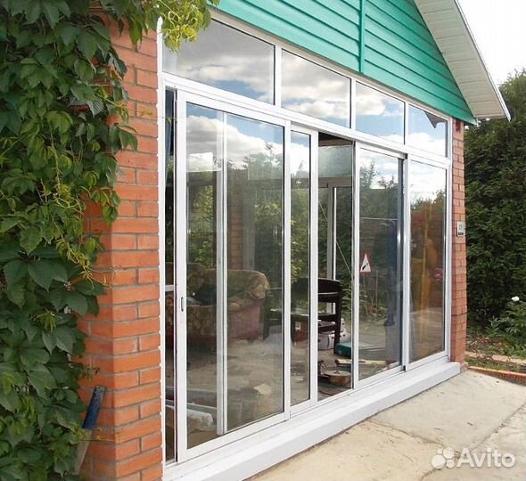 Раздвижное окно, алюминиевое окно