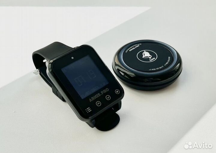 Кнопка вызова персонала/офцицианта Ультра и часы