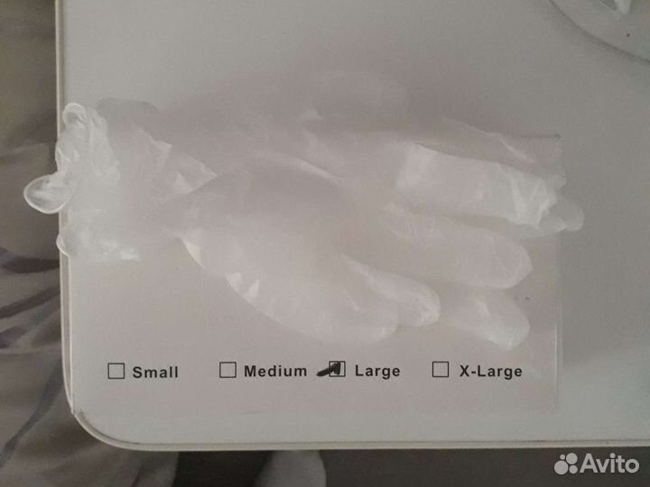 Перчатки виниловые одноразовые