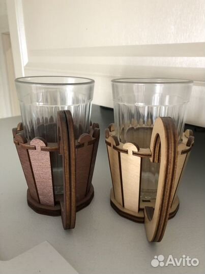 Граненый стакан с подстаканником