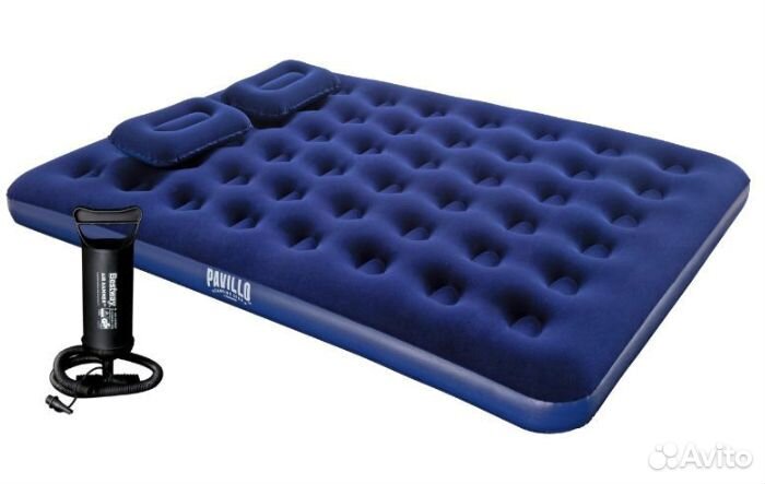 Надувной матрас с двумя подушками новый