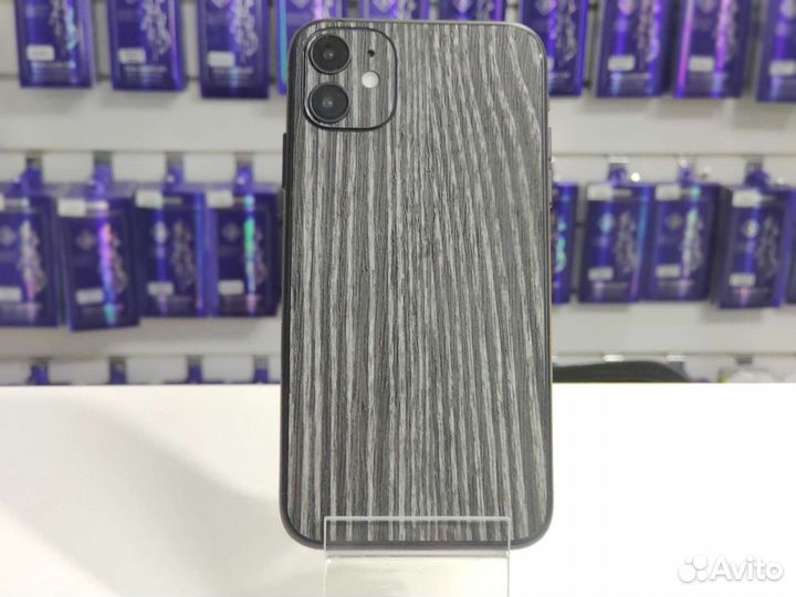 Текстурная защита iPhone X/11/12 фактура дерева