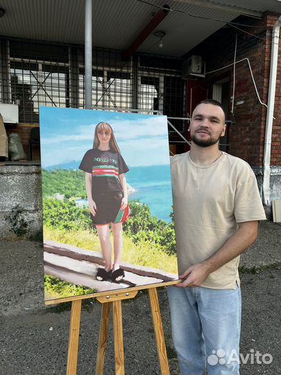 Портрет по фото, портрет на холсте
