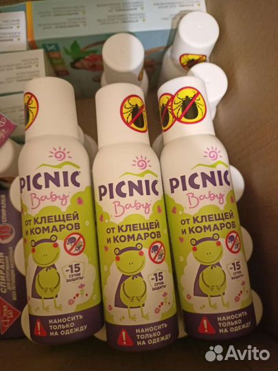 Аэрозоль спрей от комаров, клещей детский picnic