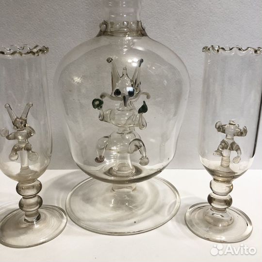 Графин штоф с чертиком