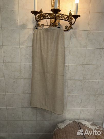 Юбка кашемировая песочного цвета