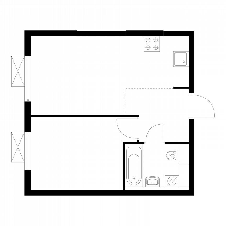 1-к. квартира, 35,8 м², 25/25 эт.