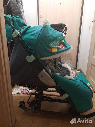 Детские санки коляска ника