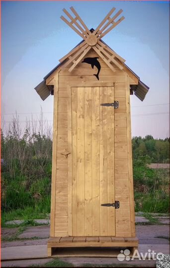 Уличный туалет деревянный JWL465