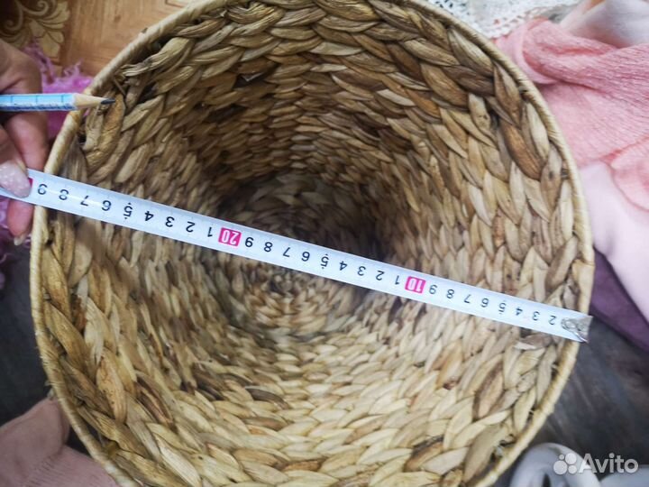 Корзина кашпо плетеная