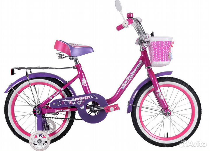 14,16,18,20 Black Aqua Princess велосипед