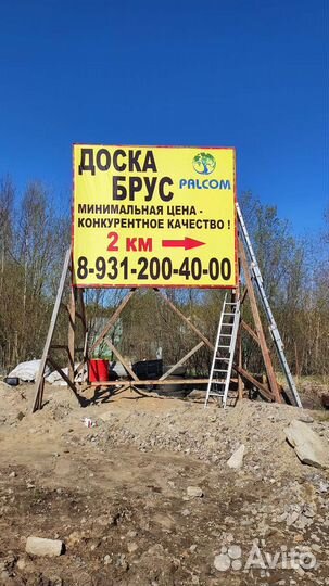 Реклама на столбах и деревьях в Лен.области