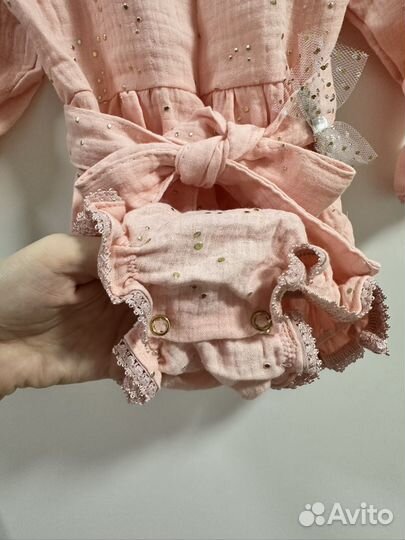 Нарядное боди для девочки р62 и 68