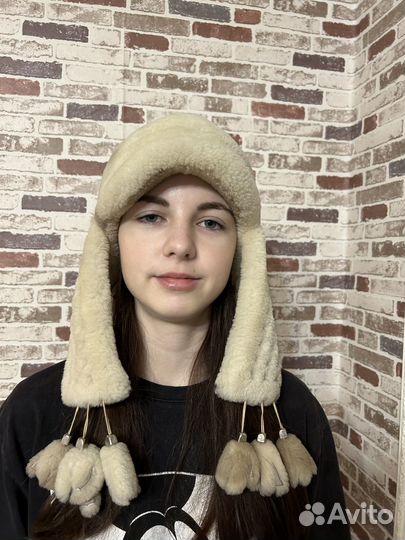 Мутоновая шапка женская