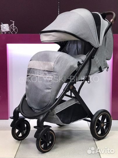 Коляска вездеход luxmom 609 серый