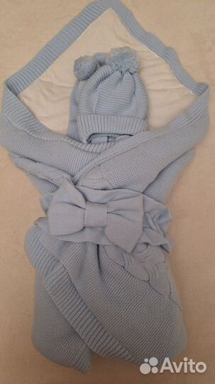 Конверт комплект на выписку вязанный