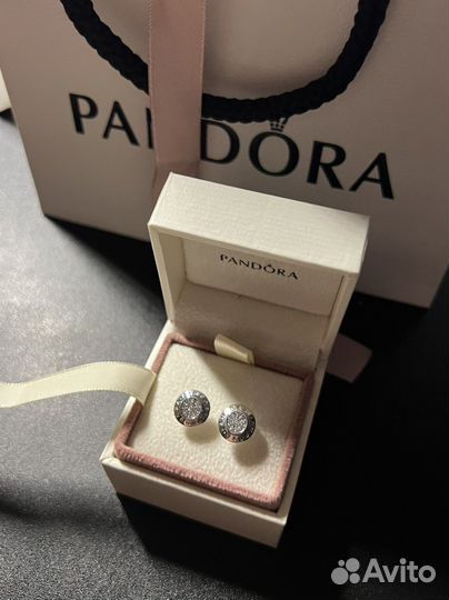 Серьги сережки Pandora
