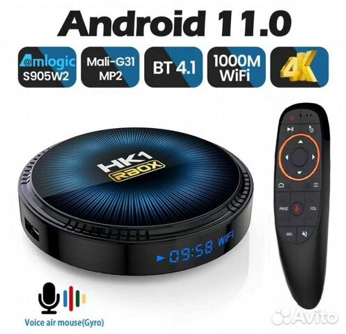 Smart tv приставка Android hk1rbox 4-64 гб