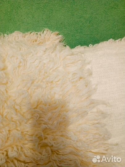 Плед шерстяной флокати бу