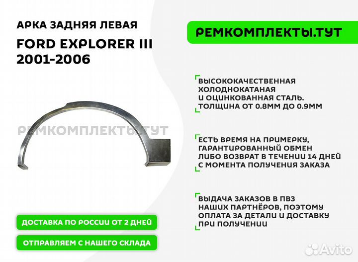 Арка задняя Ford Explorer 3 левая