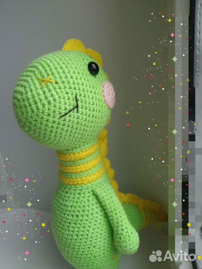 Игрушки амигуруми /котик /цыплёнок, динозаврик