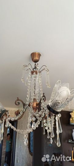 Люстра потолочная бу хрустальная