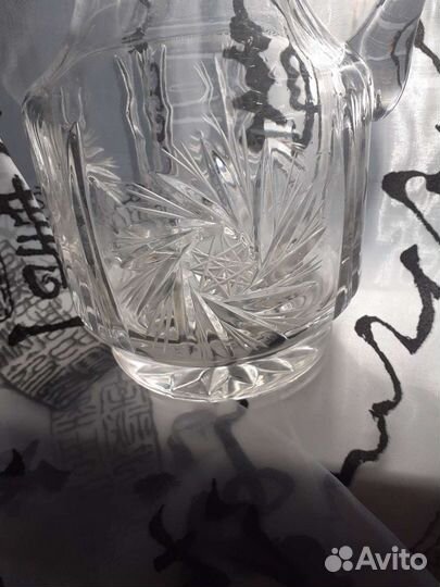 Графин-соусник,Германия,хрусталь и кувшин,хрусталь