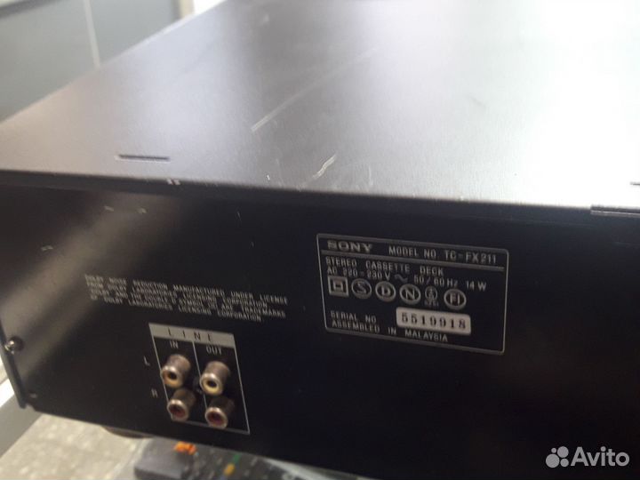 Кассетная декка sony TC FX 211