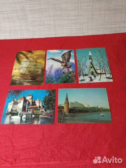 Открытка стерео Япония Корея СССР