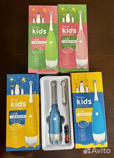 Электрическая зубная щетка детская на батарейке