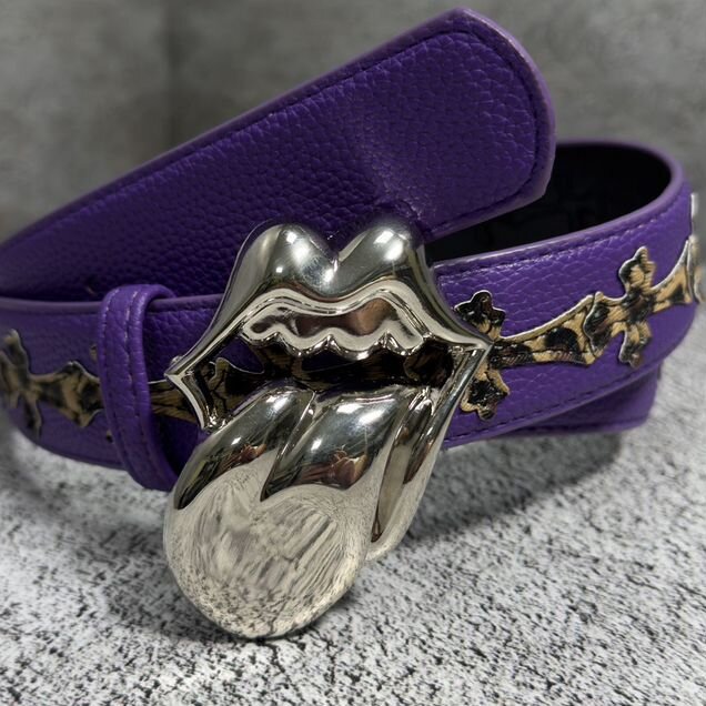 Ремень Chrome Hearts Rolling Stones фиолетовый