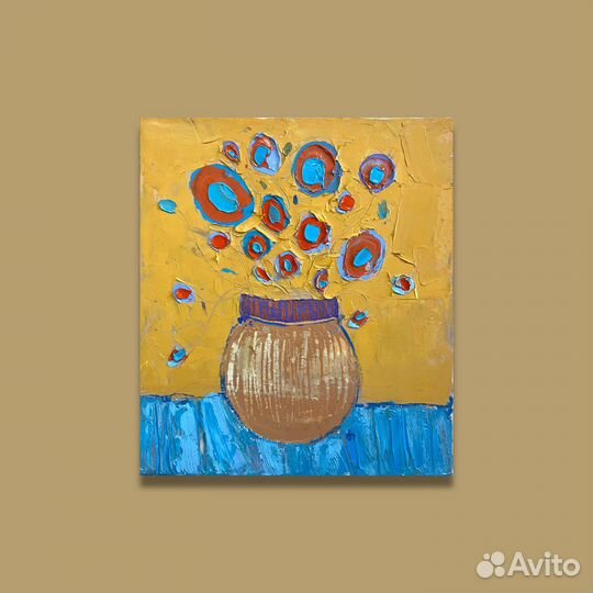 Картина маслом на холсте букет