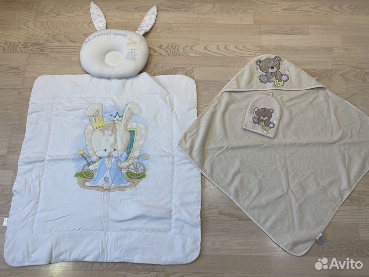 Одеяло и подушка для малыша, полотенце Mothercare