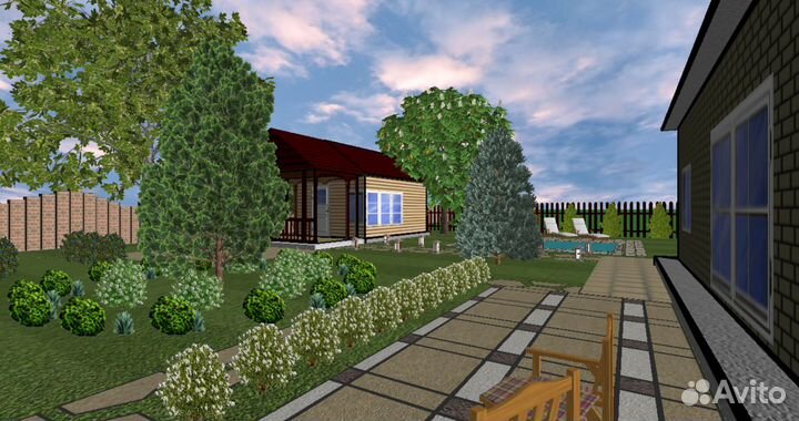 3D визуализация, ландшафнтый дизайн