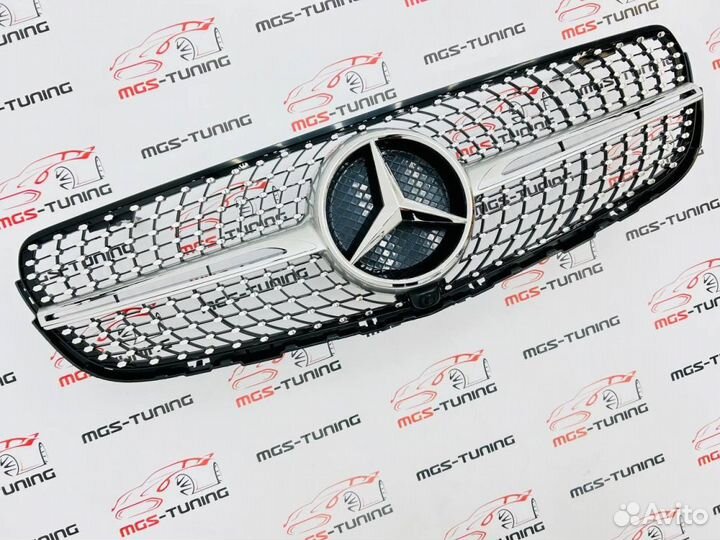 Решетка Mercedes GLC-Coupe c253 Diamond Silver П/к