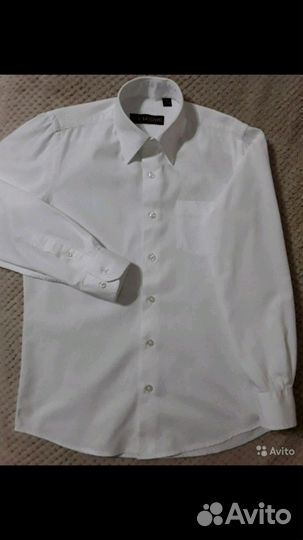 Рубашка Peplos р.134-140 белая с дл/рукавом