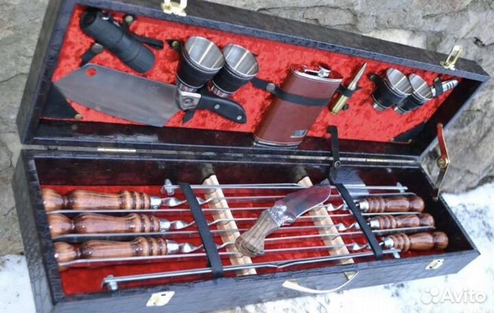 Шампура подарочные в кейсе