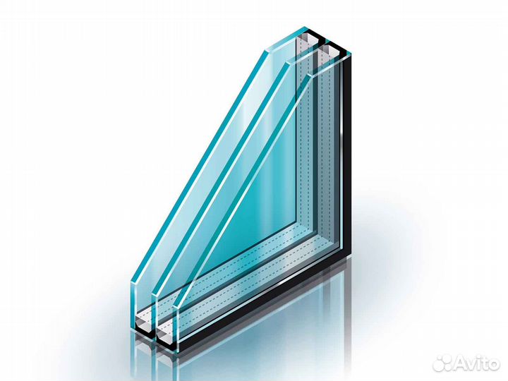 Ремонт окон, стеклопакет шумозащитный RAL3088
