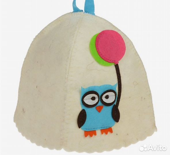 Шапка для бани с детской аппликацией 