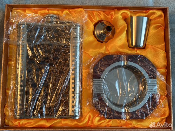 Подарочный набор мужской, пепельница, фляжка