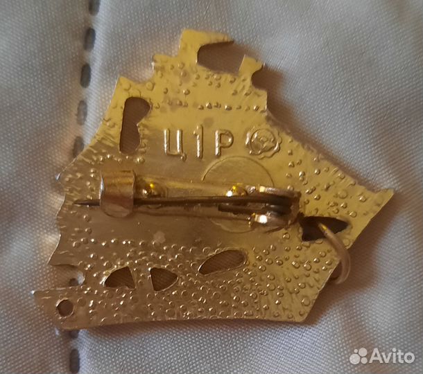 Брошь Значок Корабль Парусник 