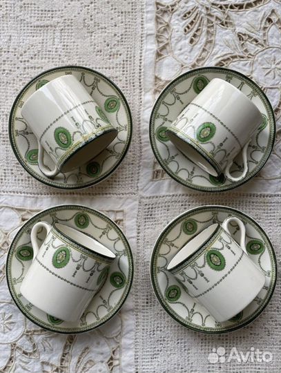 Винтажные кофейные пары малышки, Англия