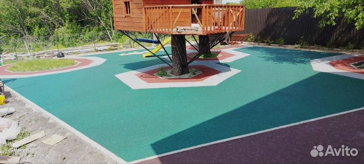 Бесшовное резиновое покрытие под ключ