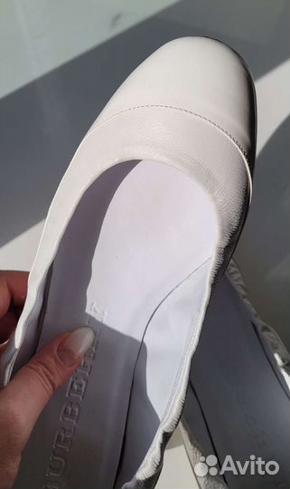 Burberry белые балетки 39