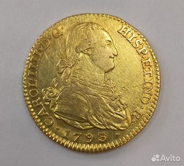 Золотая монета 2 эскудо, Испания