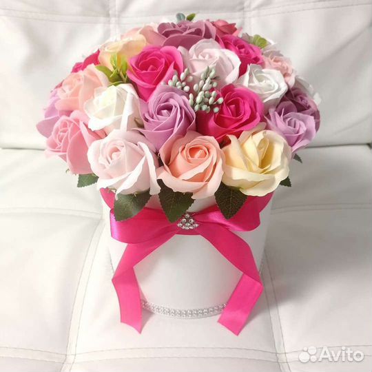 Букет из мыльных роз
