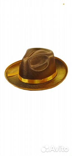 Карнавальная шляпа золотистая